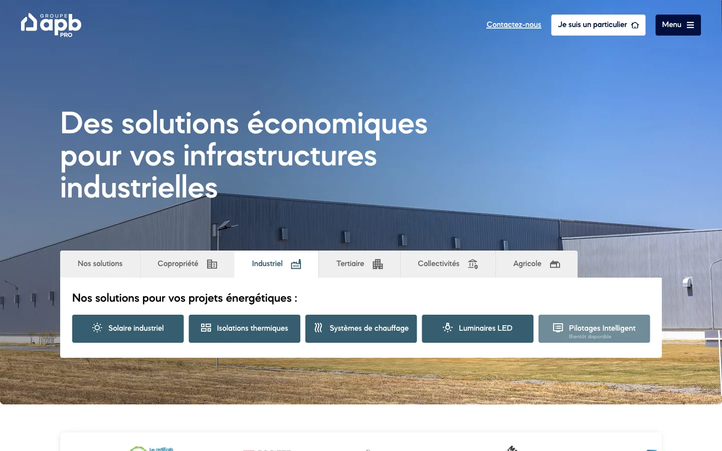 Page industriel